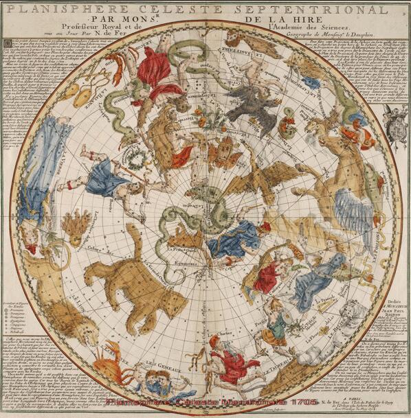 Planisphere Celeste Meridionale - 1705
